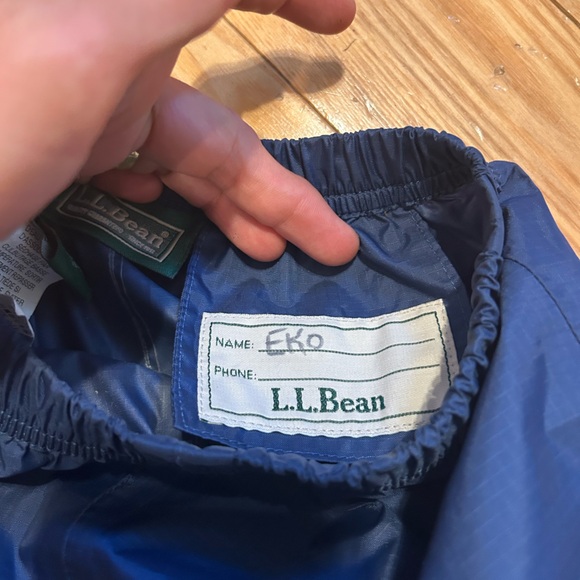 L.L. Bean Navy Rain Pants - Picture 3 of 4